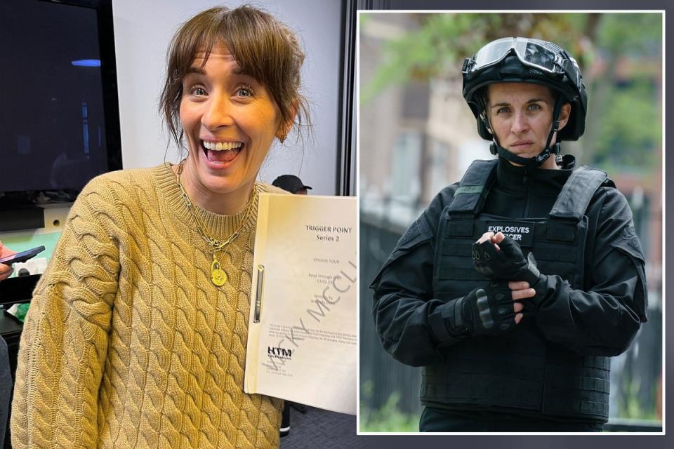 Trigger Point Season Two Vicky Mcclure Pictured At Read Through With New Series To Begin 