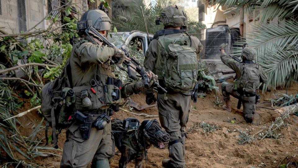 PHOTO: Israeli soldiers operating in the Gaza Strip amid continuing battles between Israel and the Palestinian militant group Hamas, Dec. 29, 2023. (Israeli Defense Forces/AFP via Getty Image)