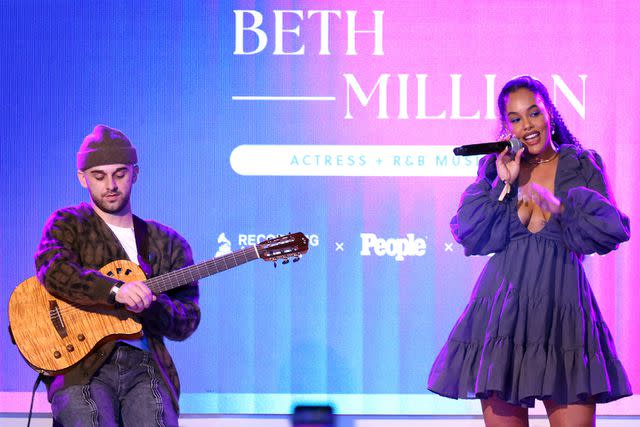 <p>Anna Webber/Getty</p> Beth Million performing at the Women In the Mix event