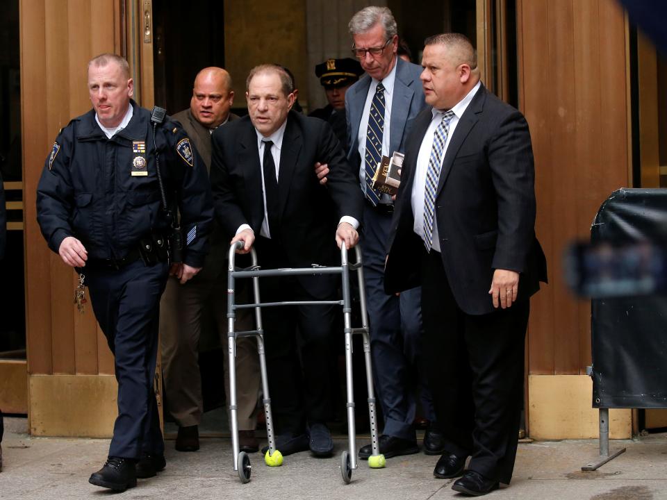 Film producer Harvey Weinstein departs Criminal Court on the first day of a sexual assault trial in the Manhattan borough of New York City, New York, U.S., January 6, 2020. REUTERS/Eduardo Munoz