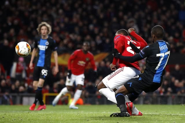 Odion Ighalo steers home his first United goal