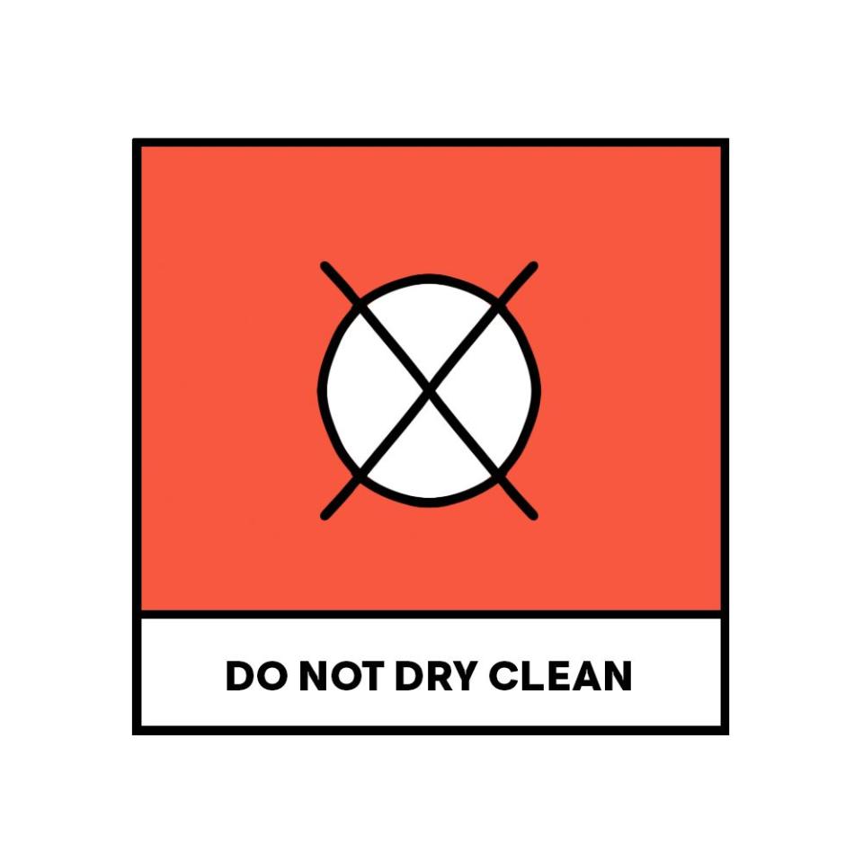 do not dry clean laundry symbol
