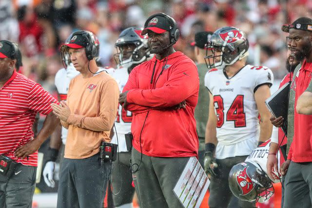 Todd Bowls, head coach of NFL's Tampa Bay Buccaneers fulfills