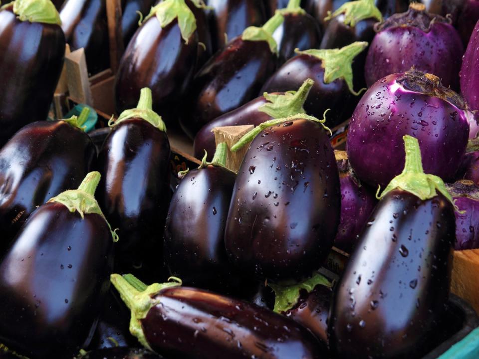 Salting cut aubergines before cooking can help reduce the amount of oil they absorb (Getty/iStock)