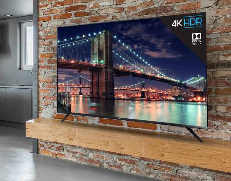 El televisor TCL 55-inch 4K Ultra HD Roku Smart LED TV (55R617) tiene cuatro estrellas de los más de 1.600 compradores que han opinado sobre él en Amazon.com (Foto: TCL).