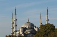 <b>ISTANBUL, TURKEY:</b> The iconic Sultanahmet Mosque in Istanbul, Turkey is a masterpiece of Ottoman and Byzantine architectural traditions. <br><br><a href="http://in.lifestyle.yahoo.com/photos/istanbul-where-asia-and-europe-meet-slideshow/" data-ylk="slk:View more photos of Istanbul;elm:context_link;itc:0;sec:content-canvas;outcm:mb_qualified_link;_E:mb_qualified_link;ct:story;" class="link  yahoo-link">View more photos of Istanbul</a>