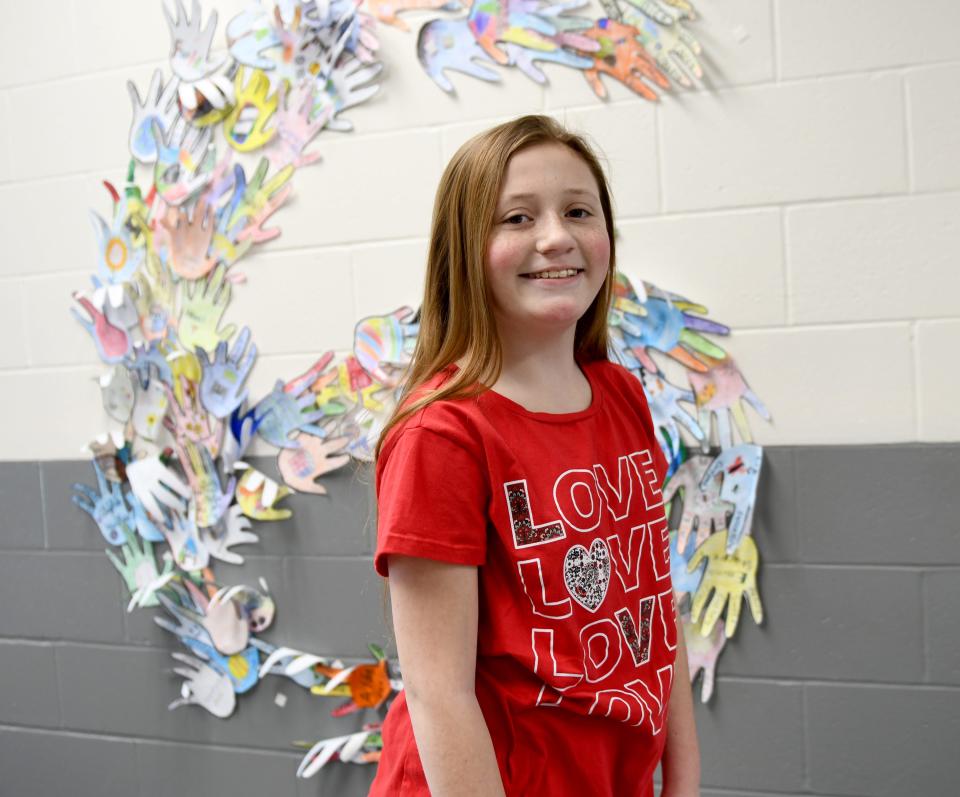 Savannah Thompson, a sixth grade student at Fairless Middle School, Canton Repository Synchrony Financial Kid of Character for February.Tuesday,  February 14, 2023.
