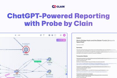 Clain&#39;s integration with ChatGPT4 allows investigators to automatically generate comprehensive reports based on the graphs they are working on, saving them tons of precious time and resources.