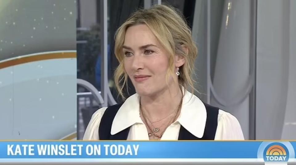 Winslet pictured on the Today Show in the US (NBC)