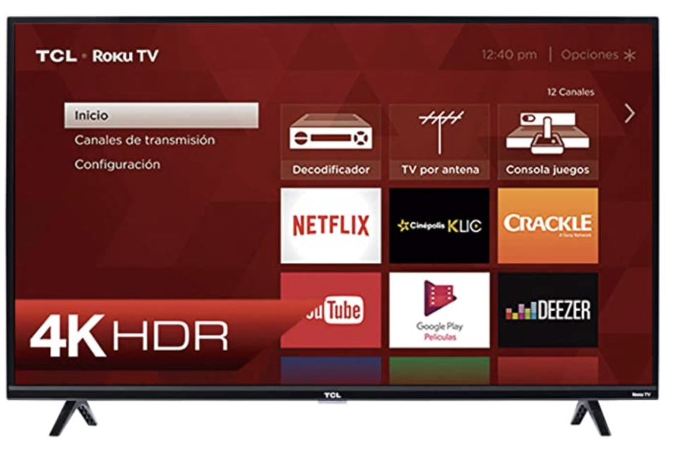 TCL Pantalla 55¨ 4K UHD Roku Smart TV. Foto: amazon.com.mx