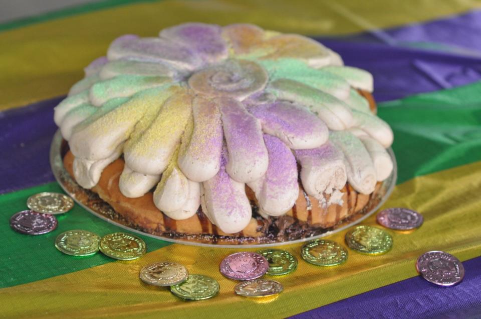 Self-proclaimed “King Cake King” Brendon Oldendorf tried 227 different types of King Cake this year. Escambia and Santa Rosa county bakeries claimed seven of them. Pictured is a king cake from the Salty Pantry Chef.