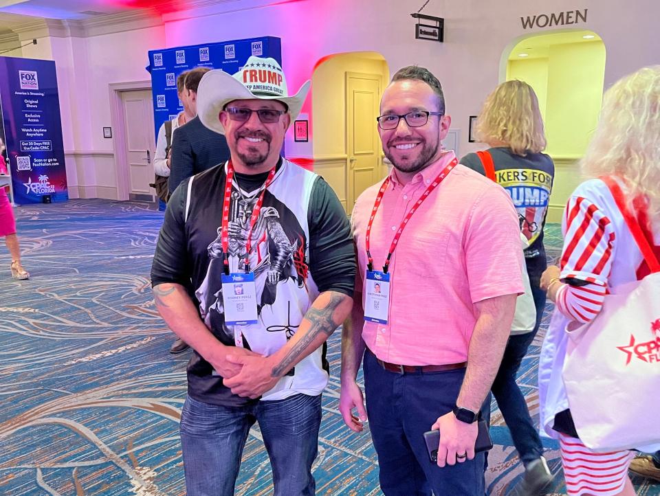 CPAC attendees Rodney Perez (left) and Christopher Perez (right).