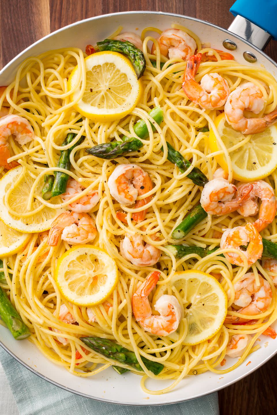 Lemony Shrimp and Asparagus Spaghetti
