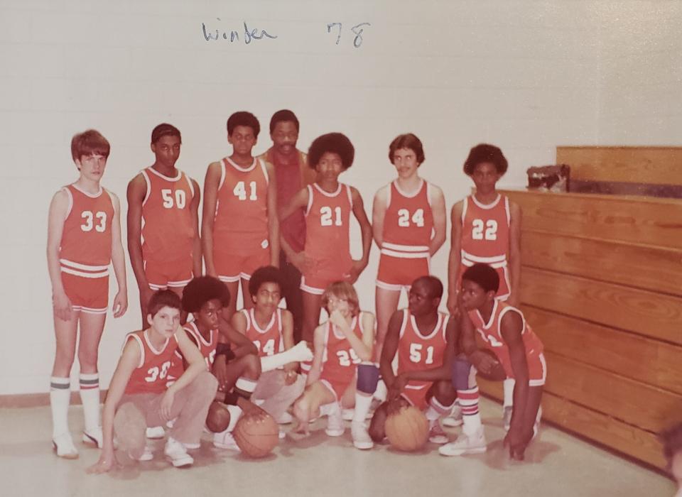 Baseball, football, basketball, cheerleading were among sports offered by the Foxfire-Ponderosa Athletic Association. Among participants was Marshall Pitts Jr., back row, right, who became the first Black mayor of Fayetteville.
