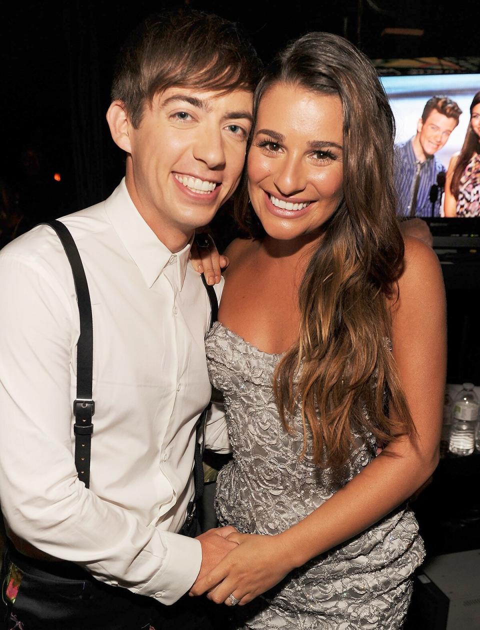 Kevin McHale and Lea Michele attend the 2012 Teen Choice Awards at Gibson Amphitheatre on July 22, 2012