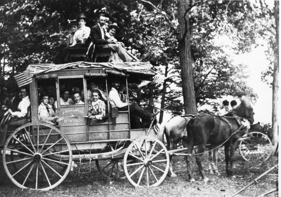The last stagecoach from Windsor to Binghamton that ran until 1915.