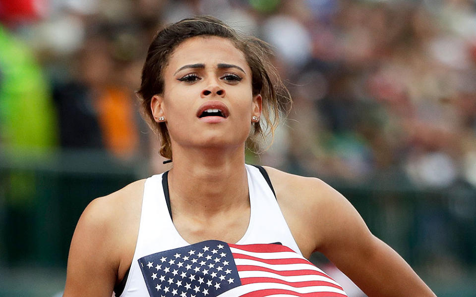 Sydney McLaughlin finished third in the women's 400-meter hurdles. (AP)