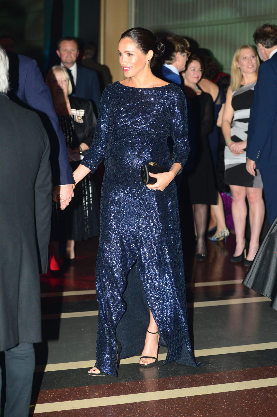 Meghan Markle at the premiere of Cirque Du Soleil's Totum on 16 January 2019