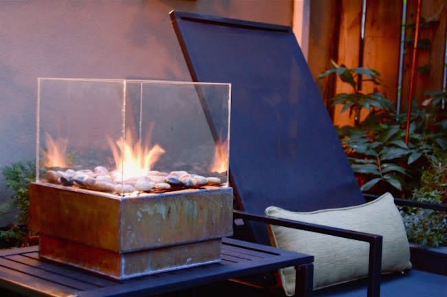 DIY Portable Fire Pit - Close Up View