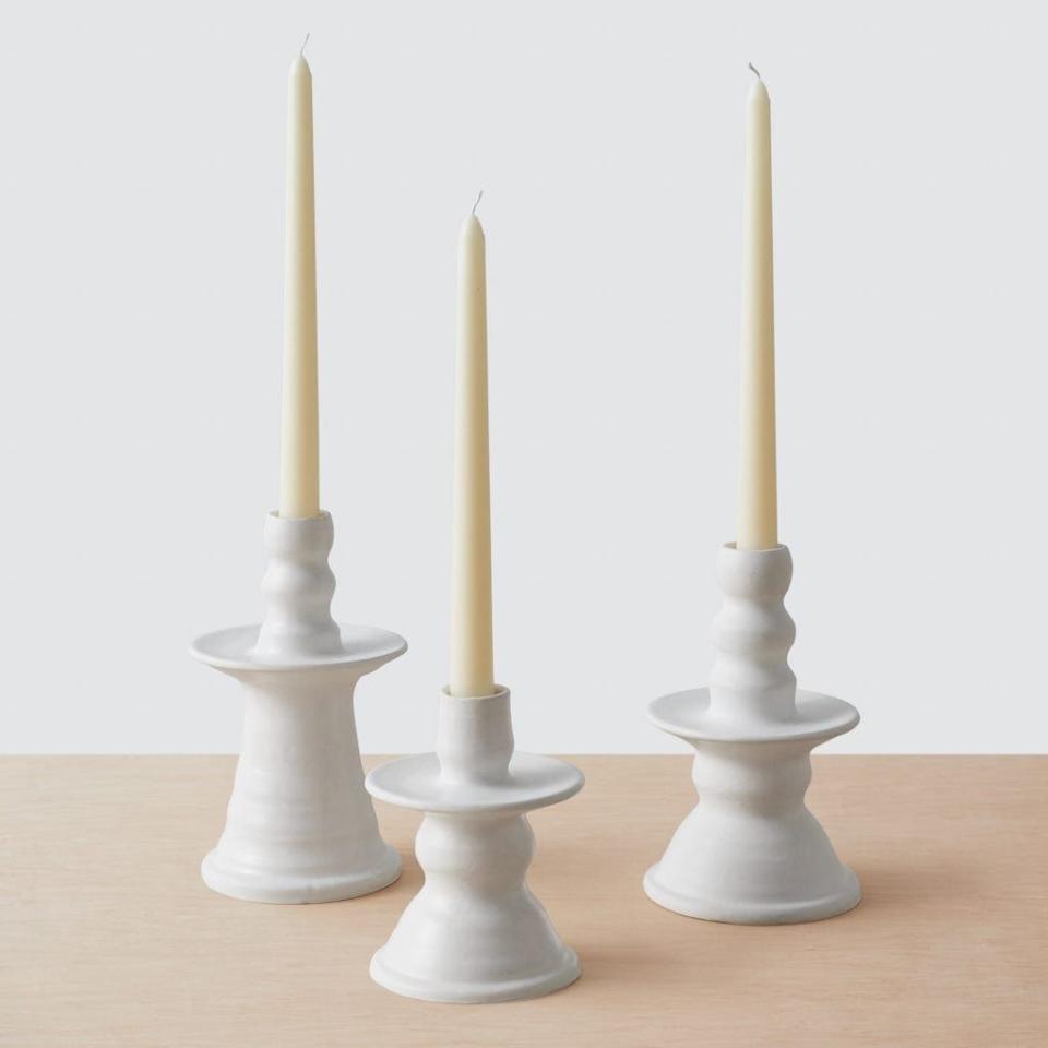 Zoli Ceramic Candle Holders - Set of 3