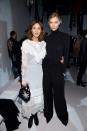 <p>Alexa Chung and Karlie Kloss were the complete opposite with Alexa dressed in a white crochet dress and Karlie wearing a sleek black look. <i>[Photo: Getty]</i> </p>