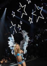 A model presents a creation during the Victoria's Secret Fashion Show in New York November 7, 2012. REUTERS/Carlo Allegri (UNITED STATES - Tags: ENTERTAINMENT FASHION)