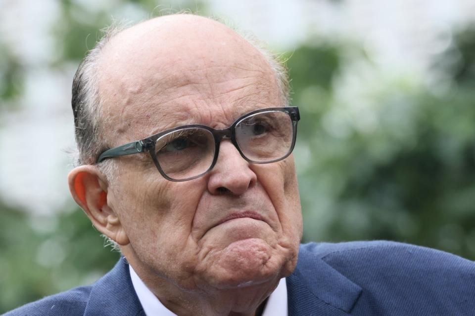 Mr Giuliani is facing a criminal trial, having been indicted on charges of attempting to overturn the result of the 2020 election in Georgia and Arizona (Getty Images)