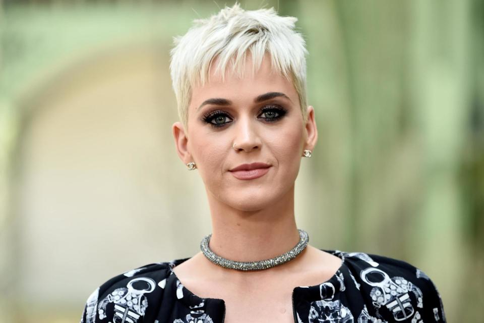 Hitting out: Katy Perry criticises Donald Trump for his transgender military ban: Getty Images