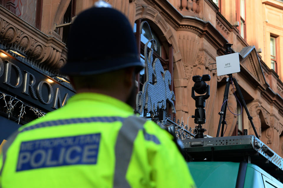 Facial recognition technology has been used in London (Picture: PA)