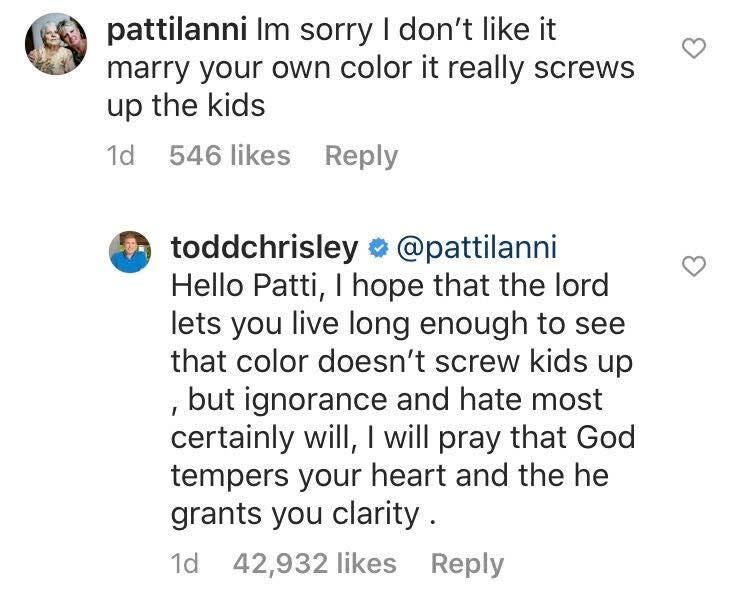 todd chrisley instagram reply