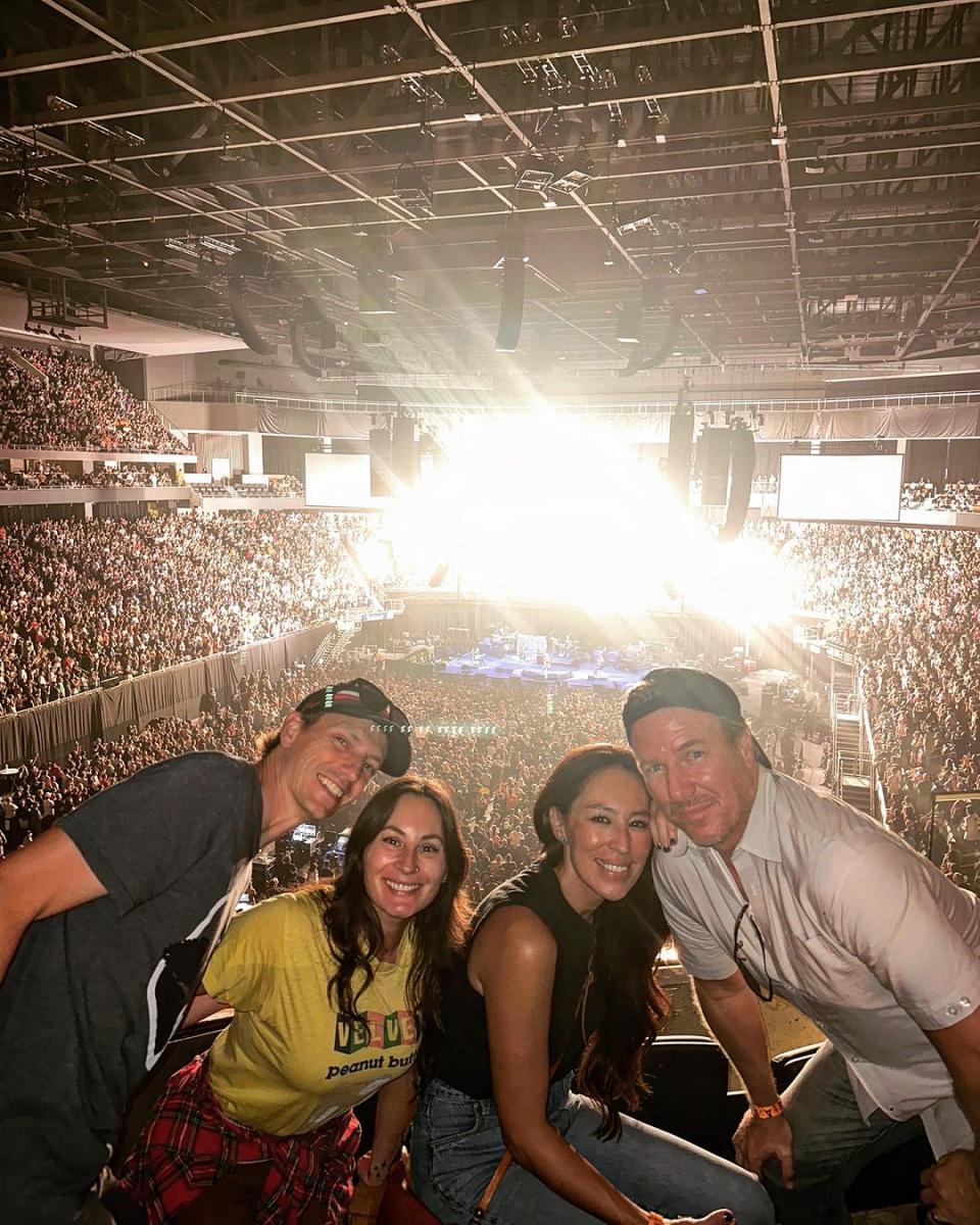 Chip and Joanna Gaines attend Pearl Jam concert with Mikey and David McCall