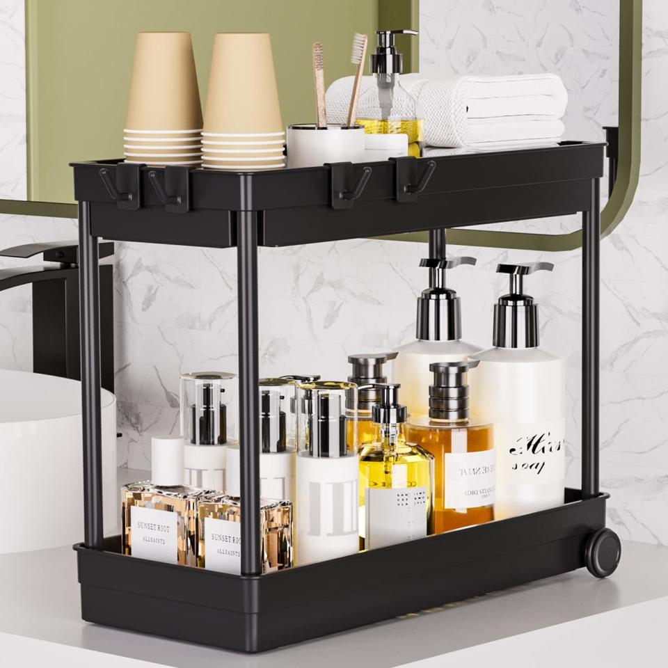 the amazon Under Cabinet Sliding Organizer