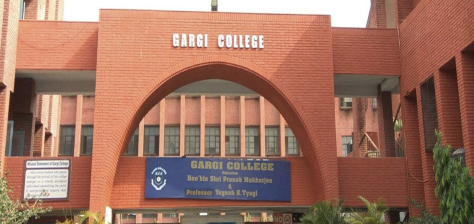 Female students allege hoards of men broke into The University of Delhi’s Gargi College (pictured) and assaulted students during an annual festival.