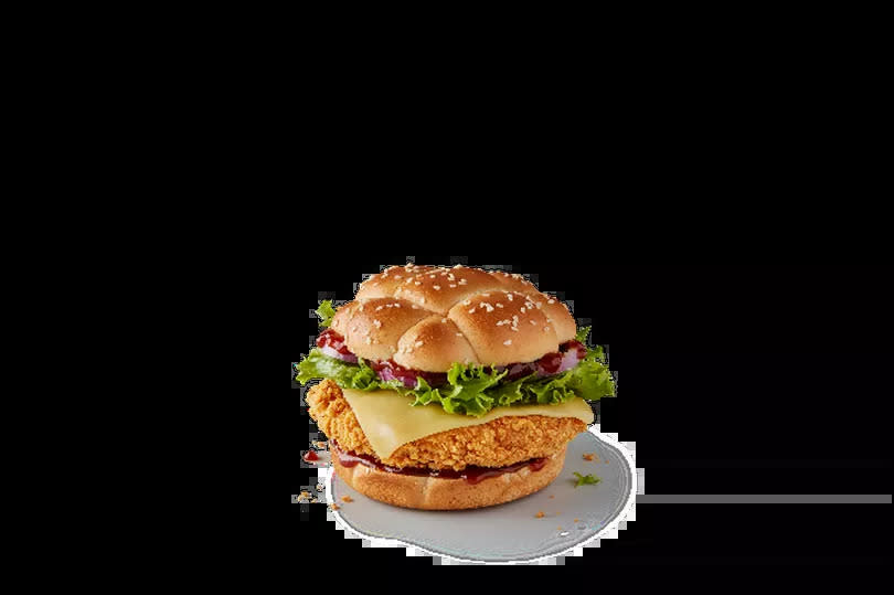 An image of the McCrispy BBQ Smokehouse burger