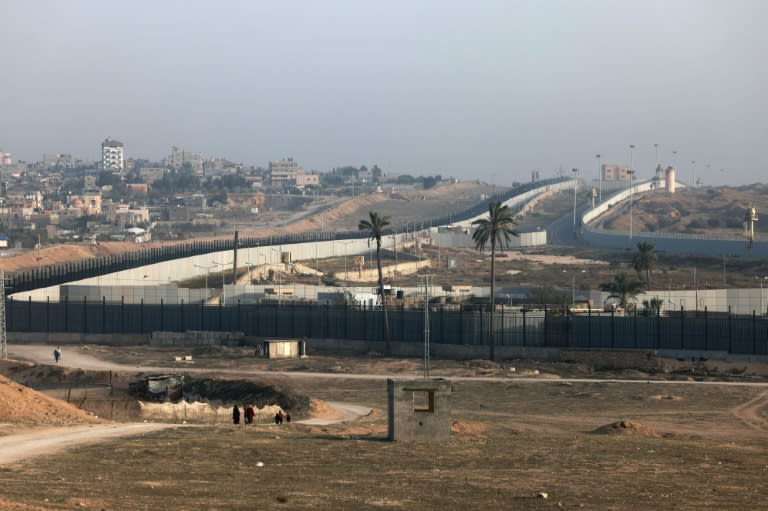 The border with Egypt in Rafah in the southern Gaza Strip on March 30, 2024 (MOHAMMED ABED)