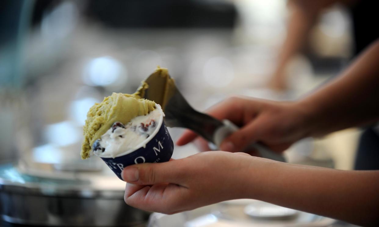 <span>Gathering late at night to enjoy an ice-cream is said to be an intrinsic part of Italian culture.</span><span>Photograph: Tiziana Fabi/AFP/Getty Images</span>