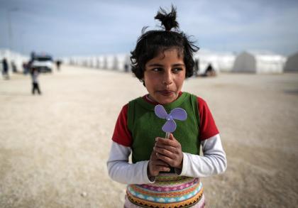 Una niña siria refugiada (AP).