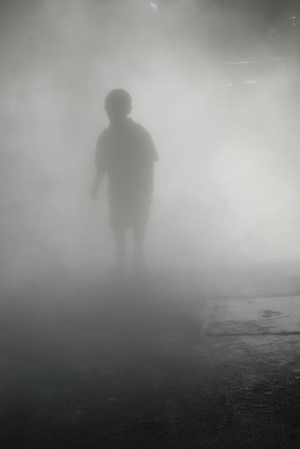 boy in mist