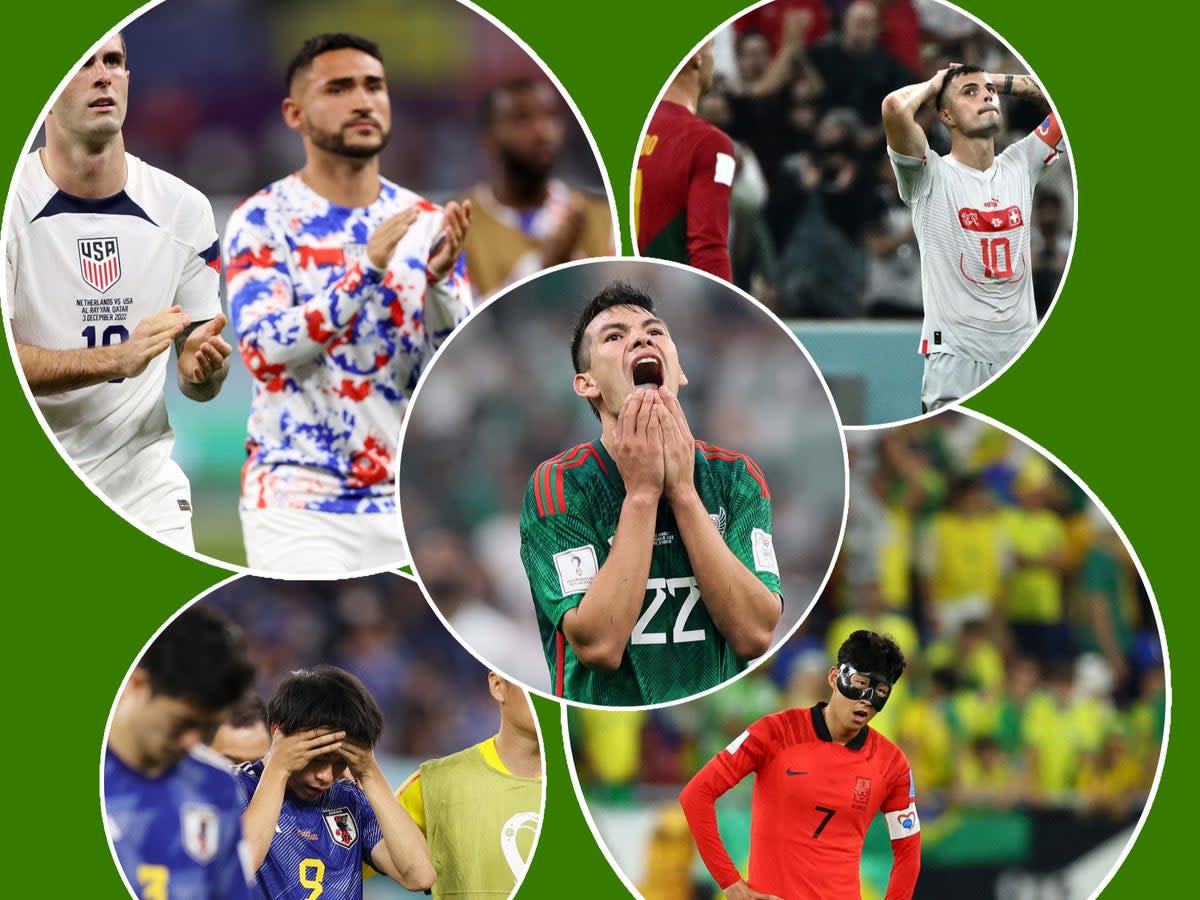 USA, Switzerland, South Korea, Japan and Mexico are all out after promising starts (PA/Getty Images)