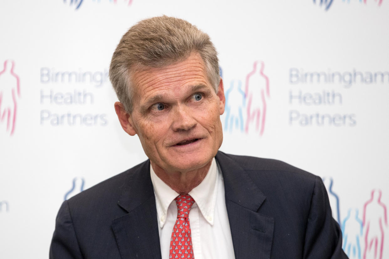 Reguis Professor of Medicine at the University of Oxford Sir John Bell speaks at the launch of the life sciences industrial strategy at the University of Birmingham's Institute of Translational Medicine, in Birmingham.