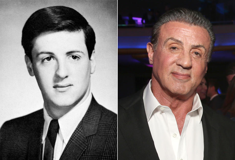 <p>Sylvester Stallone hardly looked like a man ready to be Rocky (or a participant in <i>Vol. 2</i>’s interstellar adventure) in his clean-cut 1965 senior photo at Devereaux-Manor Hall School in Devon, Pa.<br>(Photo: Seth Poppel/Yearbook Library/Getty Images) </p>