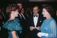 <p>At the premiere of <em>Absence of Malice</em>, Sally Field did what any honorable woman of the ’80s would do. She rocked her biggest puff sleeves for the Queen. </p>