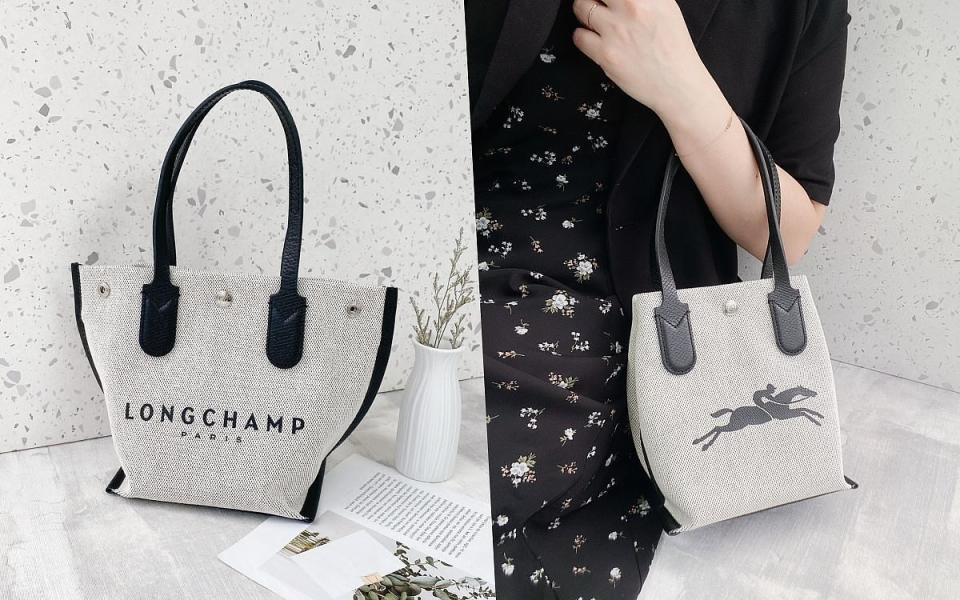 LONGCHAMP ESSENTIAL TOILE系列托特包XS(亞麻色) NT$13,600 圖片來源：LOOKin編輯拍攝