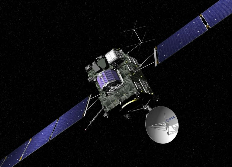 A computer-generated image of Rosetta, the billion-dollar comet-chasing-spacecraft launched by the European Space Agency