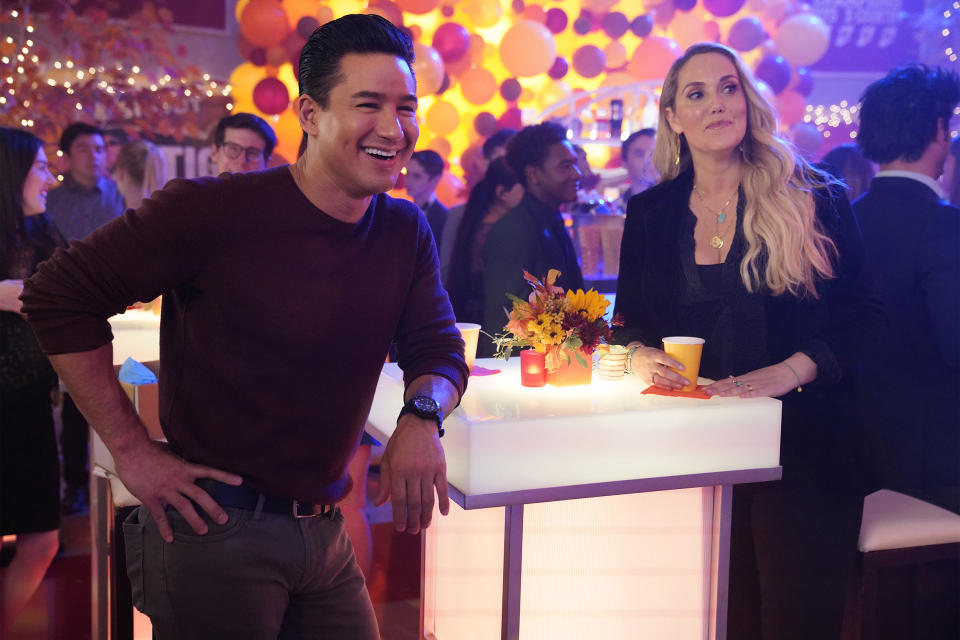 Mario Lopez and Elizabeth Berkley Lauren on 