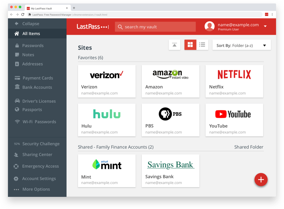 LastPass password manager app