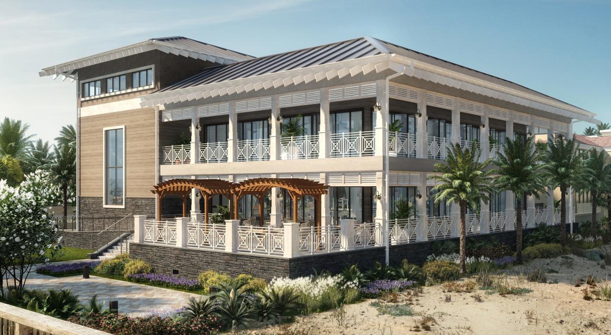Sawgrass Marriott Golf Resort & Spa plans to open a new upscale rooftop restaurant this fall on the beach. This artist's rendering depicts the new restaurant at Cabana Beach Club.