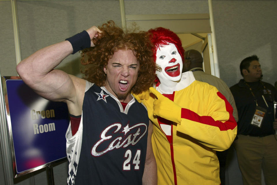 Rule number 1: never stand next to Carrot Top