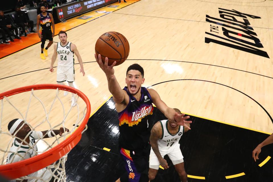 Devin Booker is averaging 30 points per game in the NBA Finals.