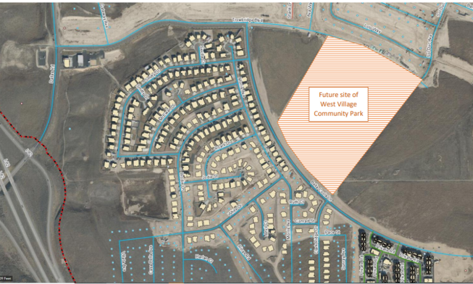 The city of Richland has started construction of the first 4.5-acre section of the future West Village Community Park in the Badger Mountain South neighborhood. Image courtesy city of Richland